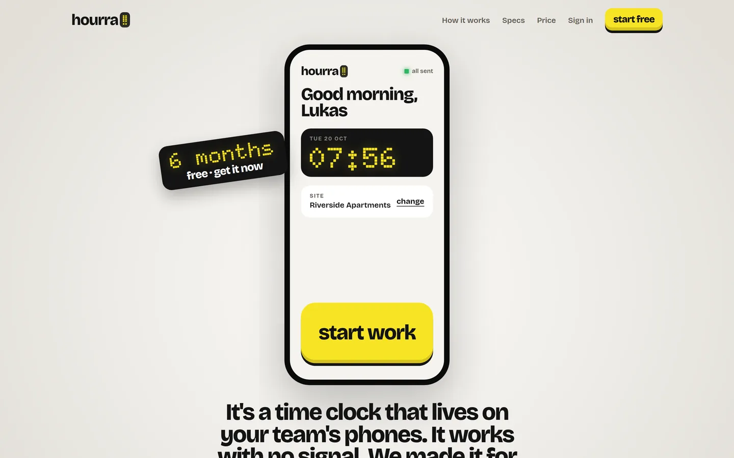 Hourra website